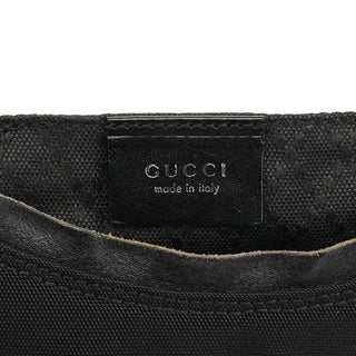 Gucci 000 0601 Black Nylon Leather Hobo Bag