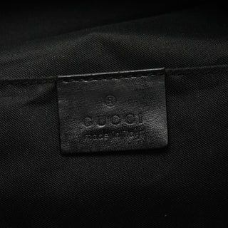 Gucci 000 0602 1997 Black GG Suede Hobo Shoulder Bag