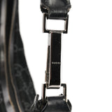 Gucci 000 0602 1997 Black GG Suede Hobo Shoulder Bag