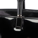 Gucci 000 0829 Black Patent Leather Bamboo Tote