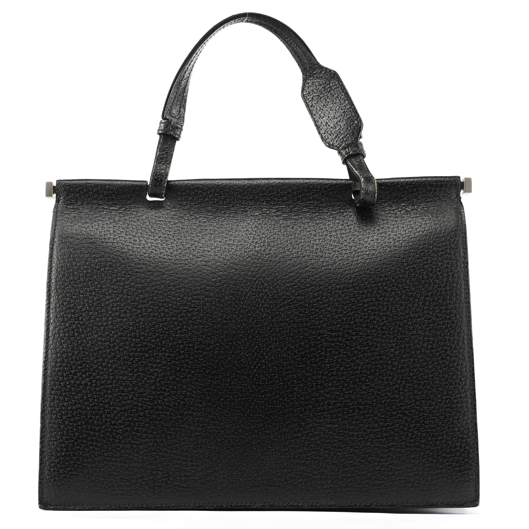 Gucci 000 0832 Black Leather Top Handle Bag