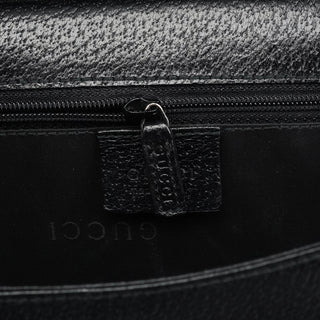 Gucci 000 0832 Black Leather Top Handle Bag
