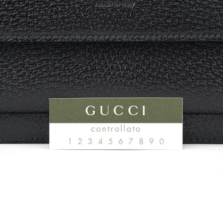 Gucci 000 0832 Black Leather Top Handle Bag