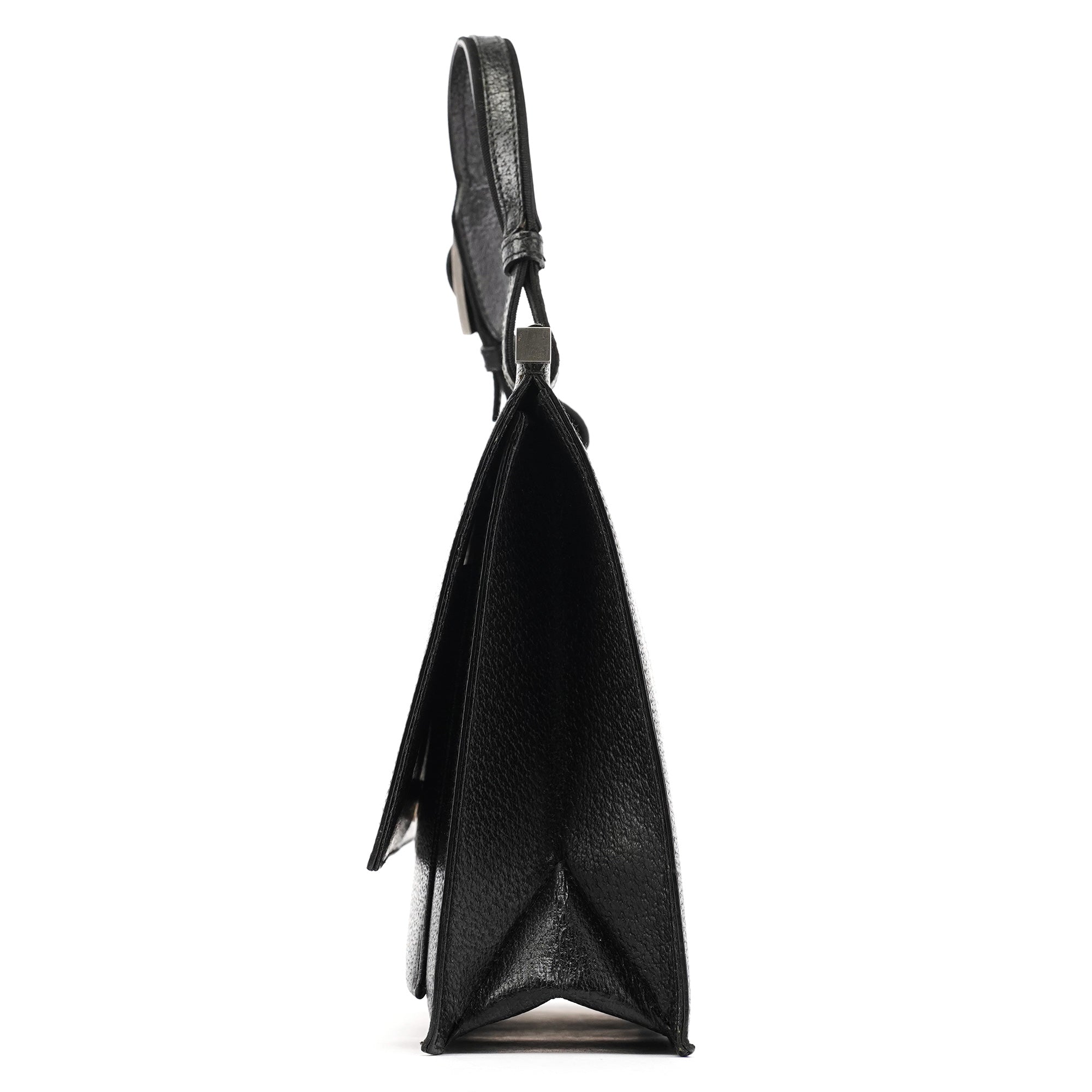Gucci 000 0832 Black Leather Top Handle Bag