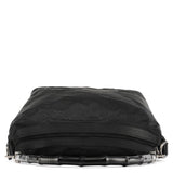 Gucci 000 0833 Black GG Nylon Bamboo Shoulder Bag