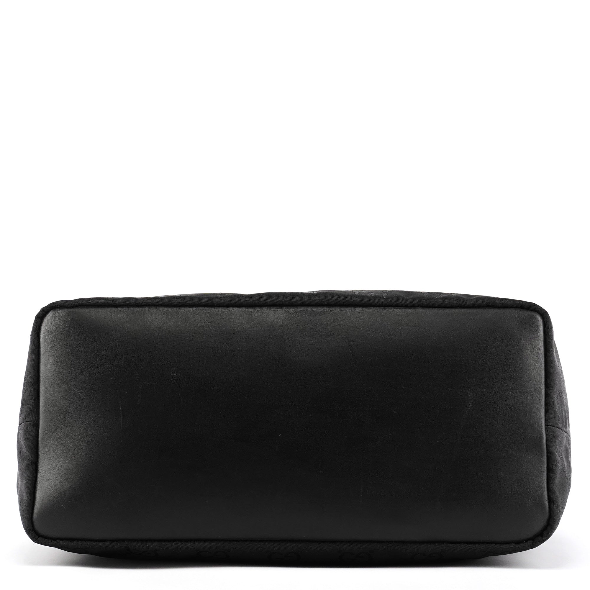 Gucci 000 0833 Black GG Nylon Bamboo Shoulder Bag