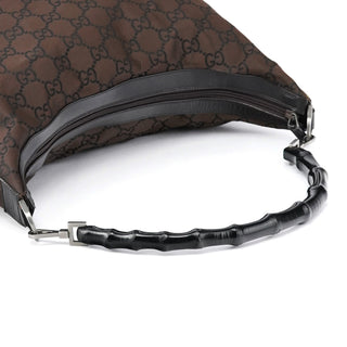 Gucci 000 0833 Brown GG Bamboo Shoulder Bag