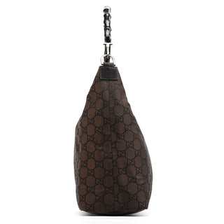 Gucci 000 0833 Brown GG Bamboo Shoulder Bag