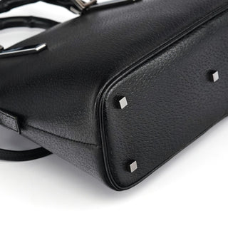 Gucci 000 0837 Black Leather Bamboo 2-Way Bag