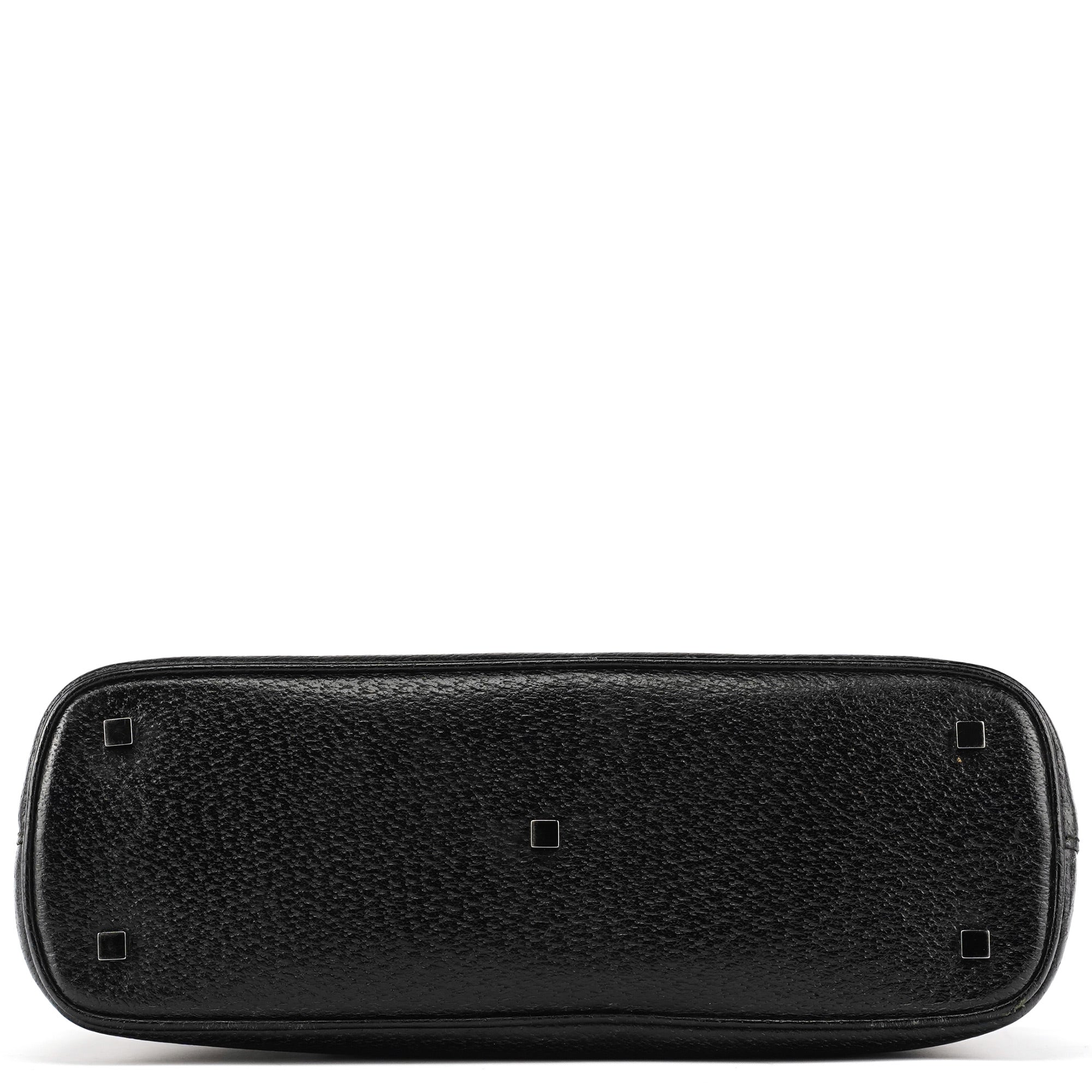 Gucci 000 0837 Sac deux portés Bamboo en cuir noir