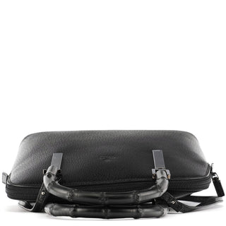 Gucci 000 0837 Black Leather Bamboo 2-Way Bag