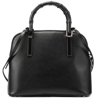 Gucci 000 0837 Black Leather Bamboo 2-Way Bag