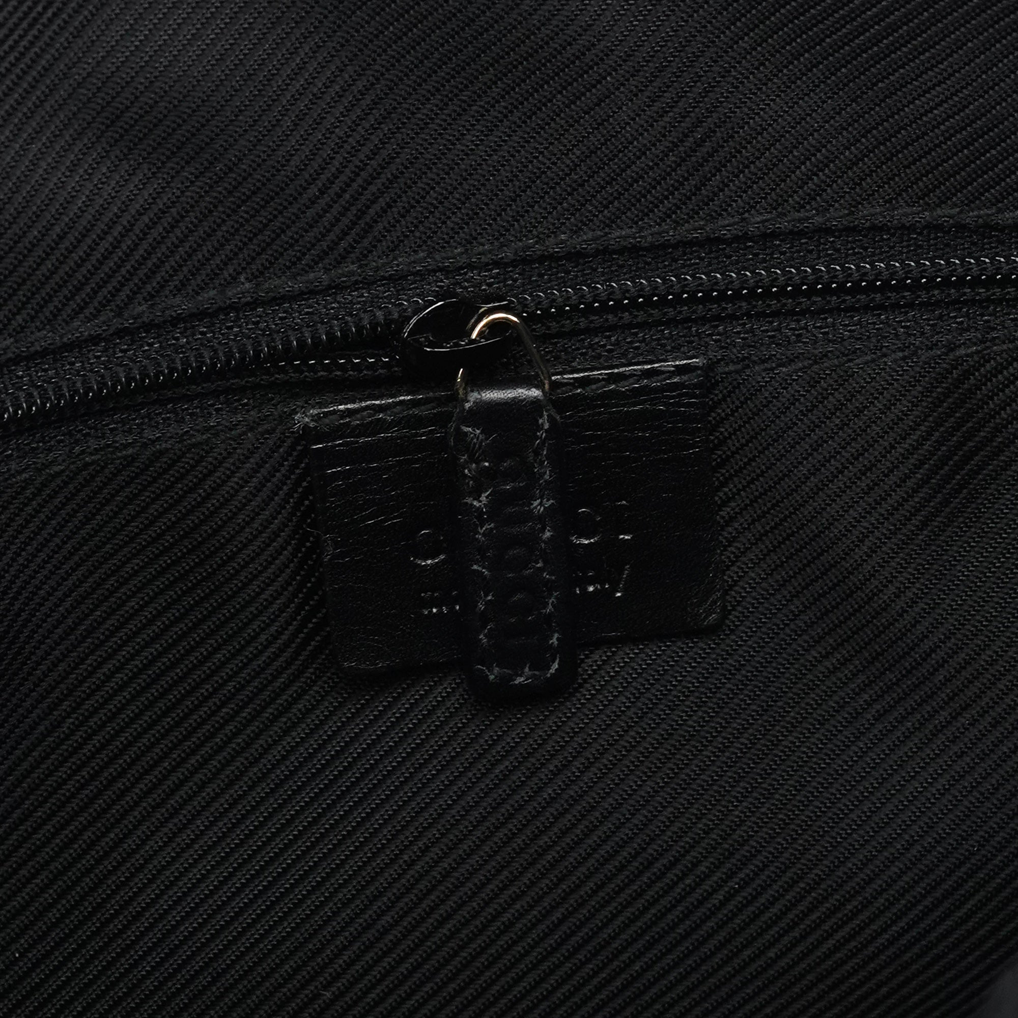 Gucci 000 0855 Black GG Canvas Leather Tote Bag