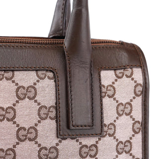 Gucci 000 0856 Beige Brown GG Tote Bag