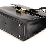 Gucci 000 0857 Borsa a mano Lady Lock in pelle nera
