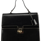Gucci 000 0857 Borsa a mano Lady Lock in pelle nera