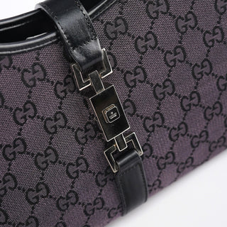Gucci 001 1067 Black GG Jackie Shoulder Bag