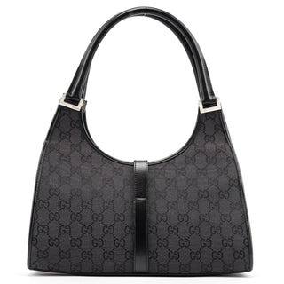 Gucci 001 1067 Black GG Jackie Shoulder Bag