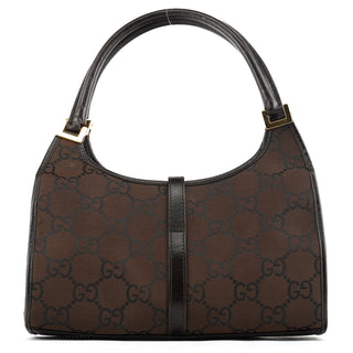 Gucci 001 1068 Dark Brown GG Jackie Shoulder Bag