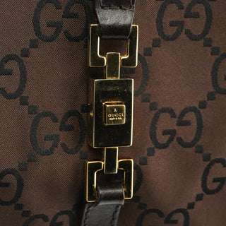 Gucci 001 1068 Dark Brown GG Jackie Shoulder Bag