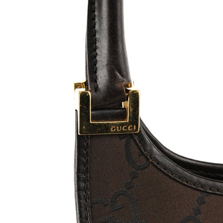 Gucci 001 1068 Dark Brown GG Jackie Shoulder Bag