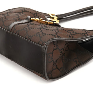 Gucci 001 1068 Dark Brown GG Jackie Shoulder Bag