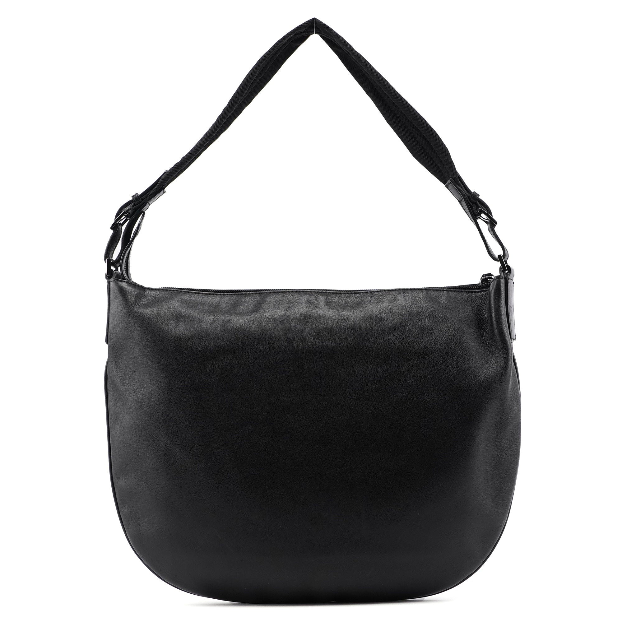 Gucci 001 1206 Black Calfskin Hobo Shoulder Bag