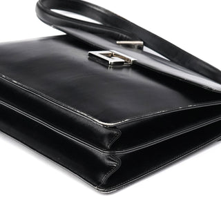 Gucci 001 1364 1732 Black Calfskin Square G Shoulder Bag