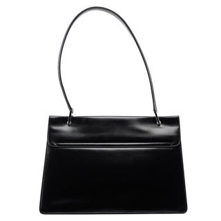 Gucci 001 1364 Black Calfskin Square G Shoulder Bag