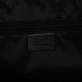 Gucci 001 1638 Black Leather Bamboo 2-Way Bag