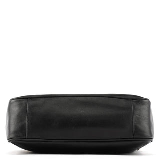 Gucci 001 1638 Black Leather Bamboo 2-Way Bag