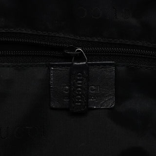 Gucci 001 1638 Black Leather Bamboo 2-Way Bag