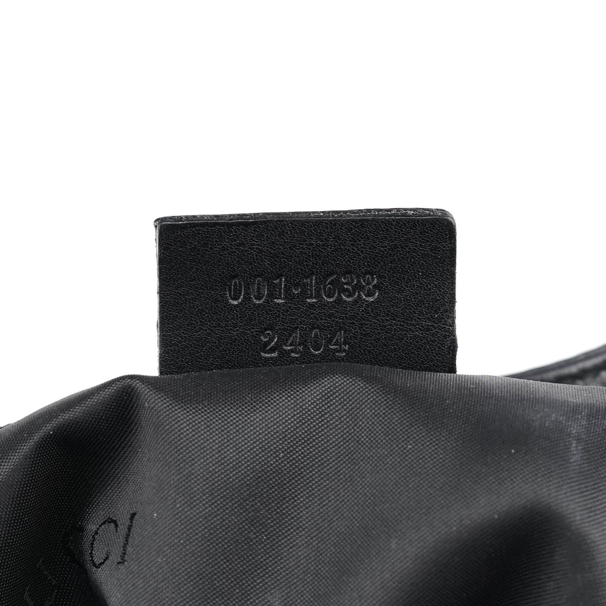 Gucci 001 1638 Black Leather Bamboo 2-Way Bag