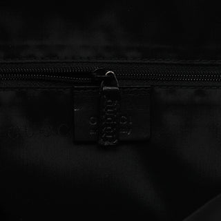 Gucci 001 1638 Black Nylon Bamboo 2-Way Bag