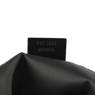 Gucci 001 1638 Black Nylon Bamboo 2-Way Bag