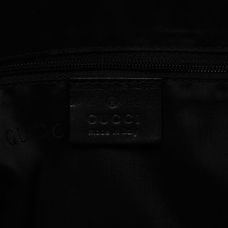 Gucci 001 1638 Black Nylon Bamboo 2-Way Bag