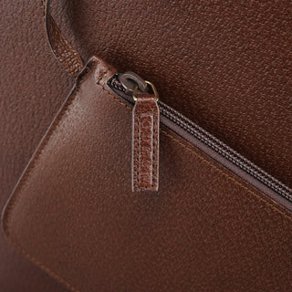 Gucci 001 1880 Brown Leather Bamboo Hobo Shoulder Bag