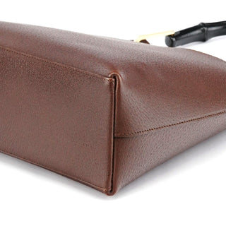 Gucci 001 1880 Brown Leather Bamboo Hobo Shoulder Bag