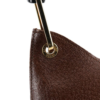 Gucci 001 1880 Brown Leather Bamboo Hobo Shoulder Bag