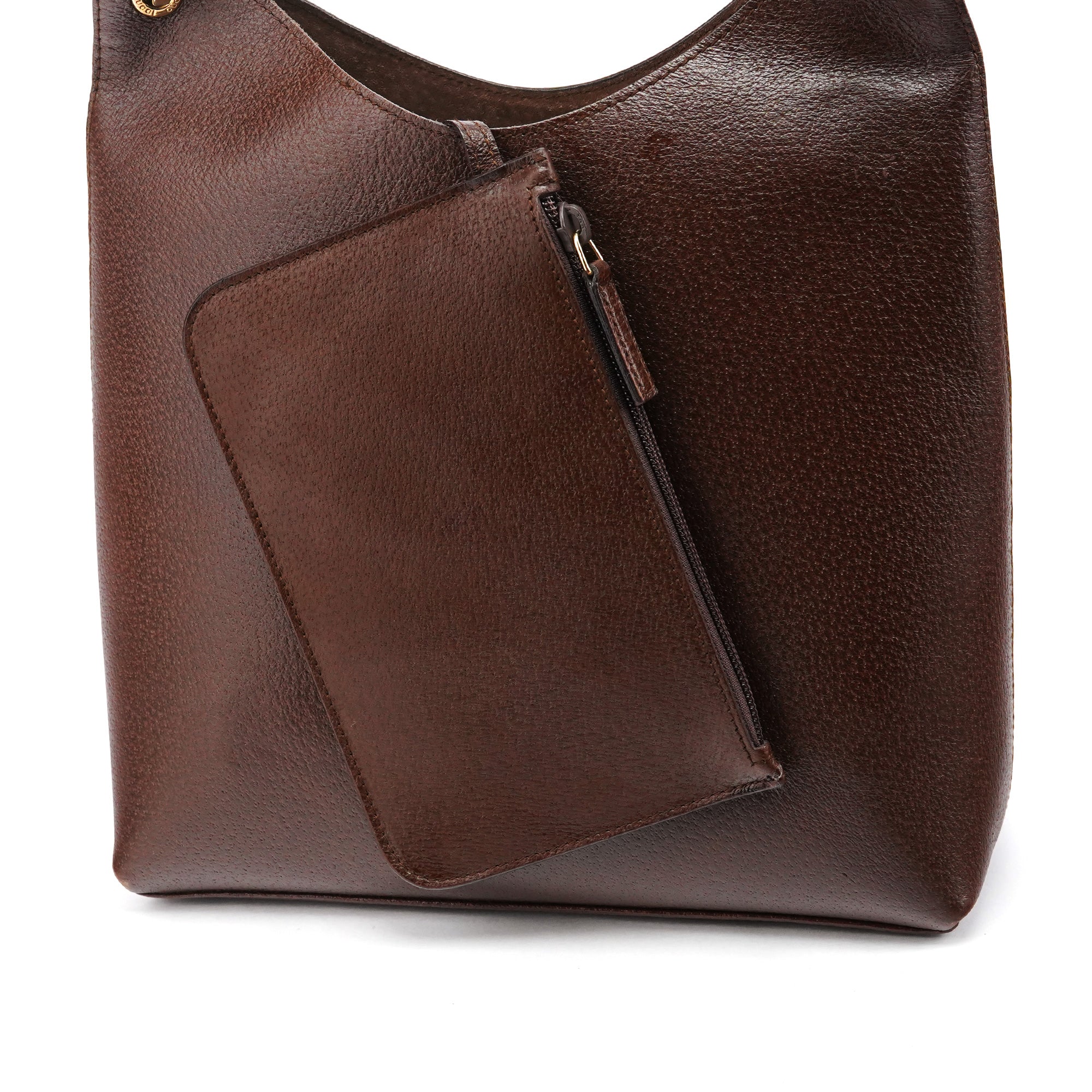Gucci 001 1880 Brown Leather Bamboo Shoulder Bag