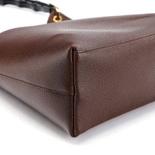 Gucci 001 1880 Brown Leather Bamboo Shoulder Bag