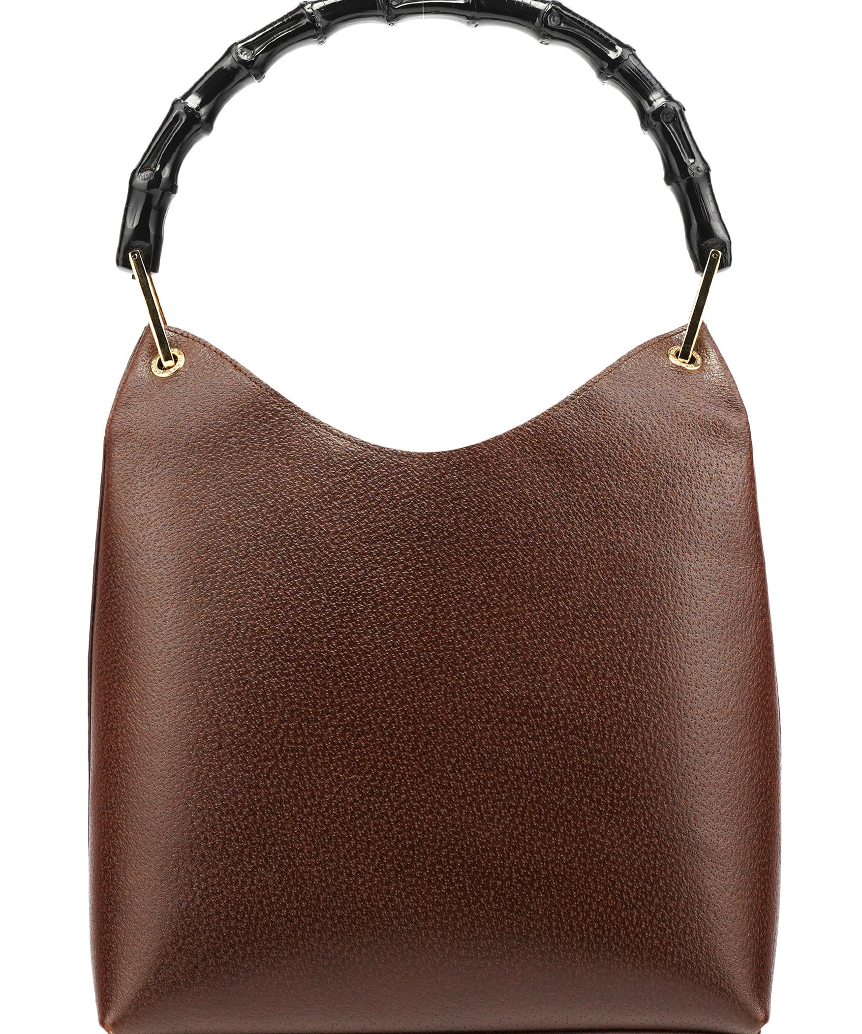 Gucci 001 1880 Brown Leather Bamboo Shoulder Bag