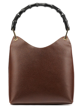 Gucci 001 1880 Brown Leather Bamboo Shoulder Bag
