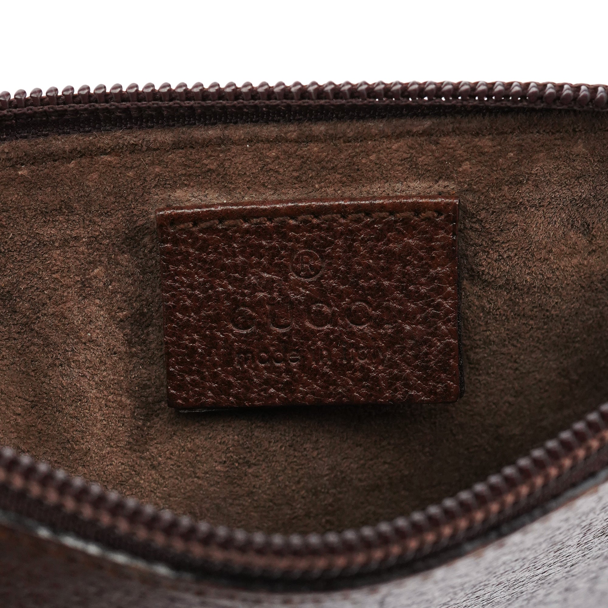 Gucci 001 1880 Sac porté épaule Bamboo en cuir marron