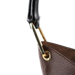 Gucci 001 1880 Brown Leather Bamboo Shoulder Bag