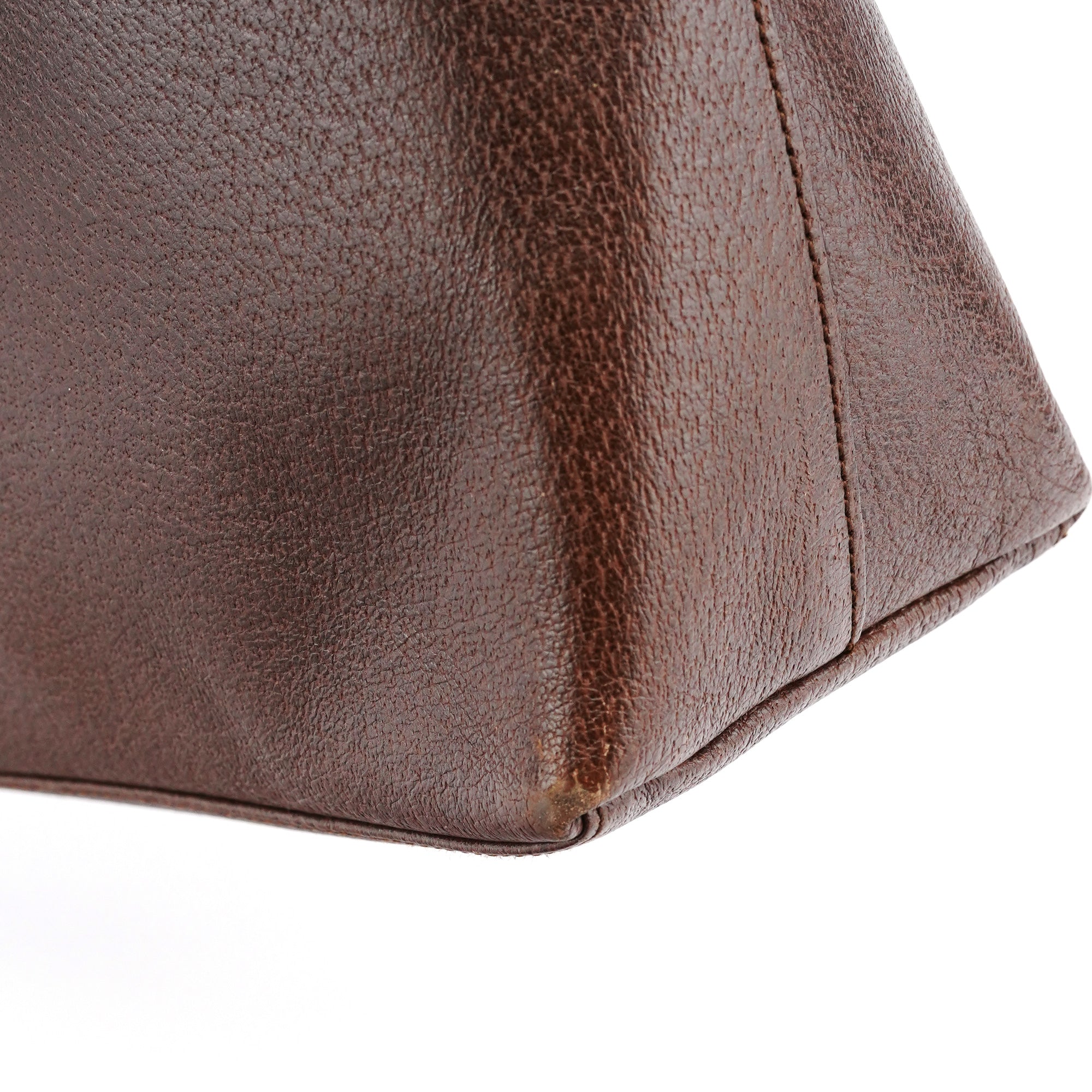 Gucci 001 1880 Sac porté épaule Bamboo en cuir marron