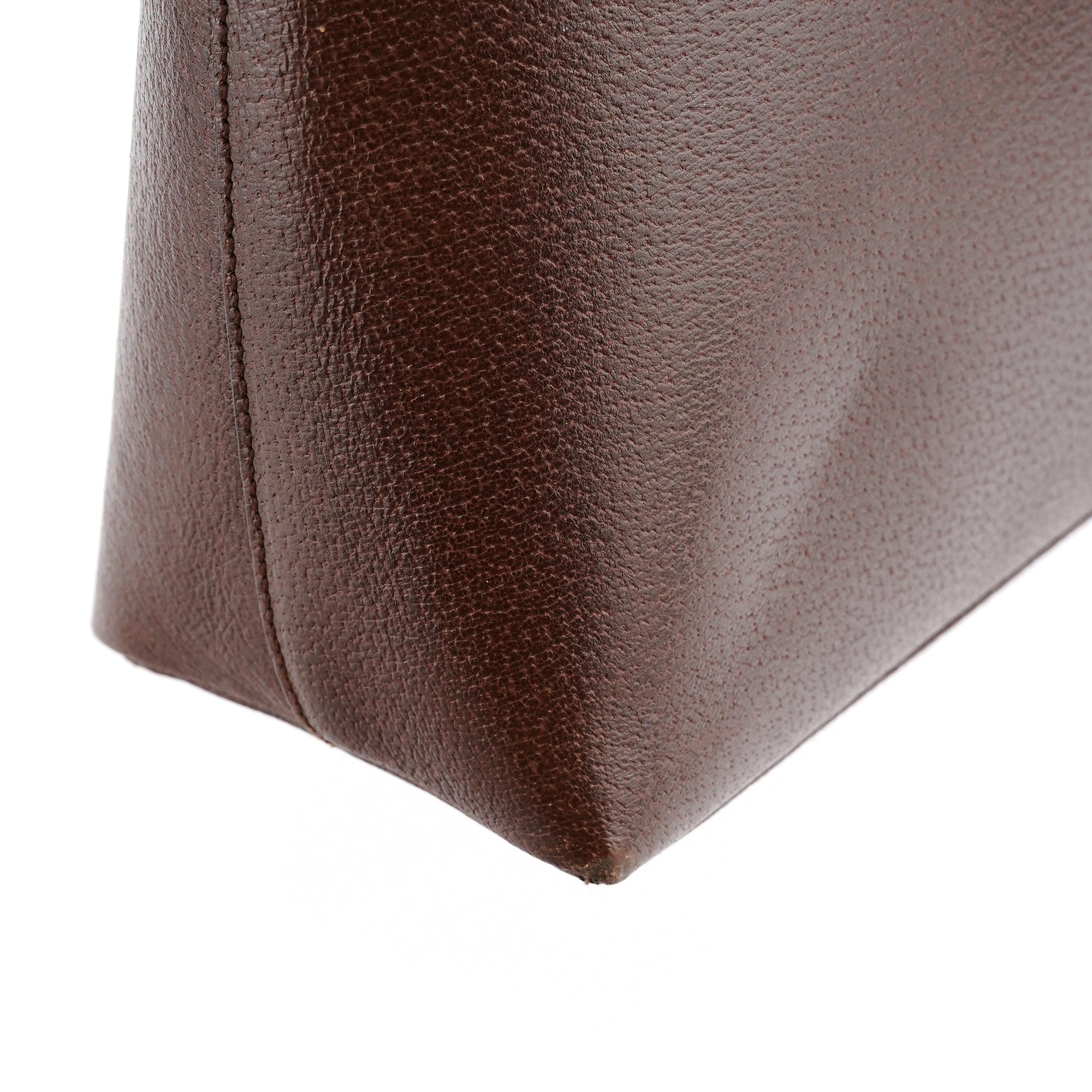 Gucci 001 1880 Sac porté épaule Bamboo en cuir marron