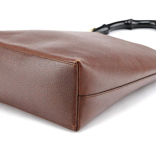 Gucci 001 1880 Brown Leather Bamboo Shoulder Bag