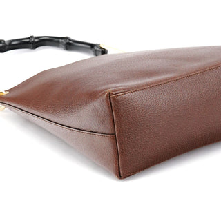 Gucci 001 1880 Brown Leather Bamboo Shoulder Bag