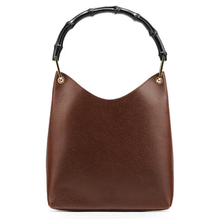 Gucci 001 1880 Brown Leather Bamboo Shoulder Bag